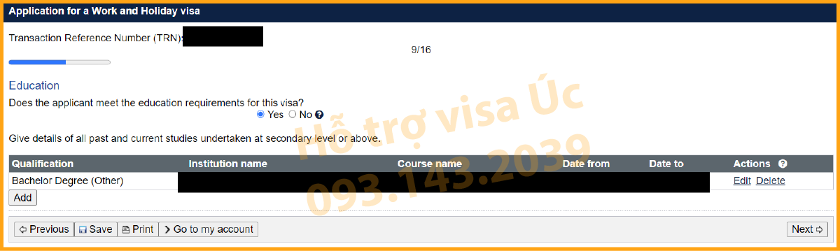 Hướng Dẫn Điền Hồ Sơ Xin Visa 462 Online